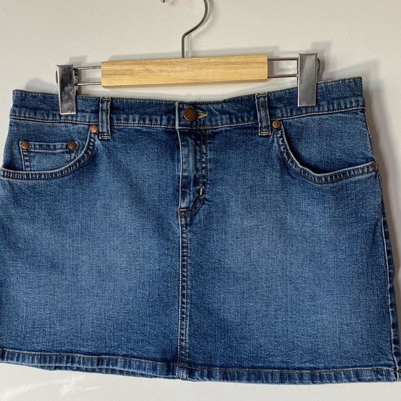 Mavi Low Rise Denim Mini Skirt Sz - Picture 2 of 8